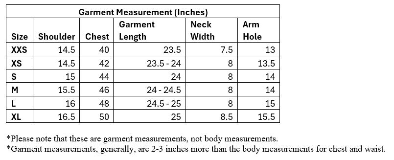 Size Guide