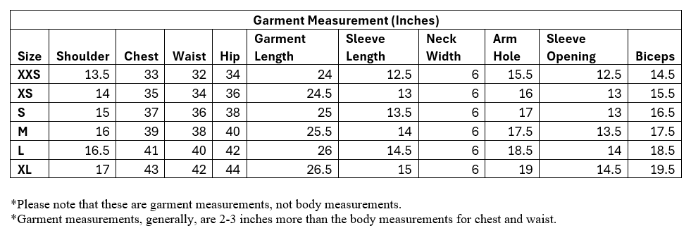 Size Guide